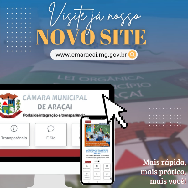 INÉDITO! Câmara de Araçaí lança mais um novo canal de comunicação. 