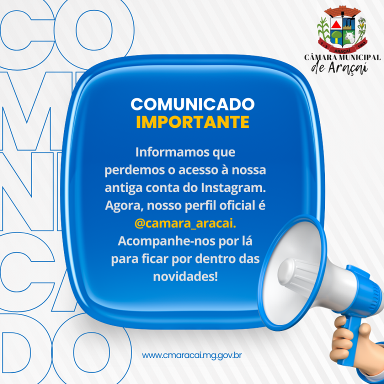 NOVO PERFIL OFICIAL NO INSTAGRAM