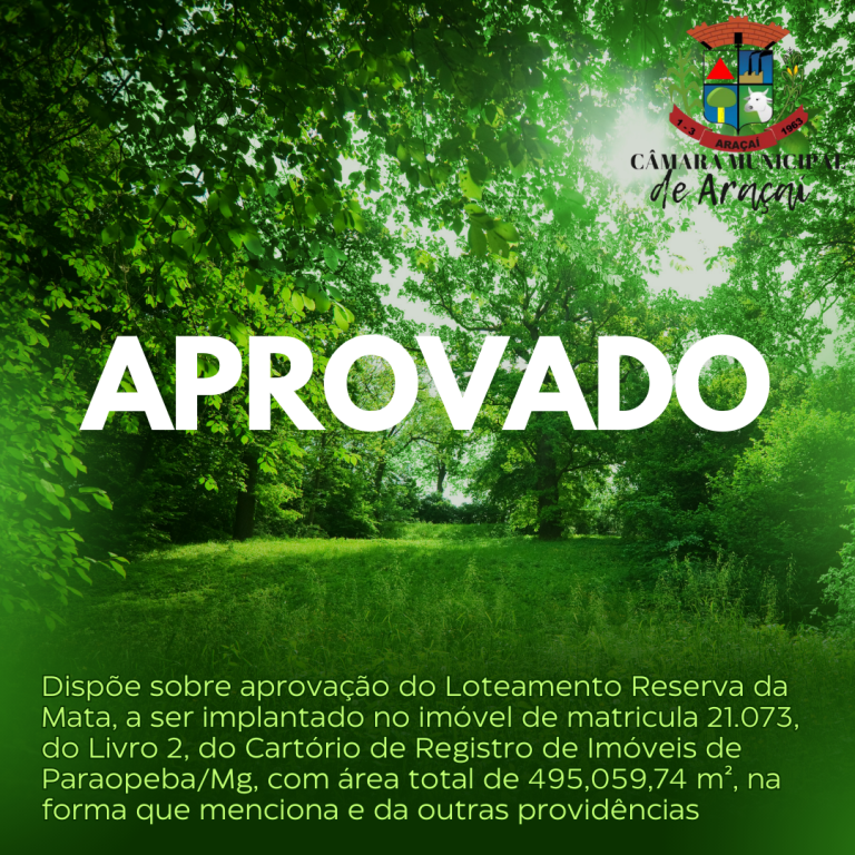 PROJETO DE LEI APROVADO