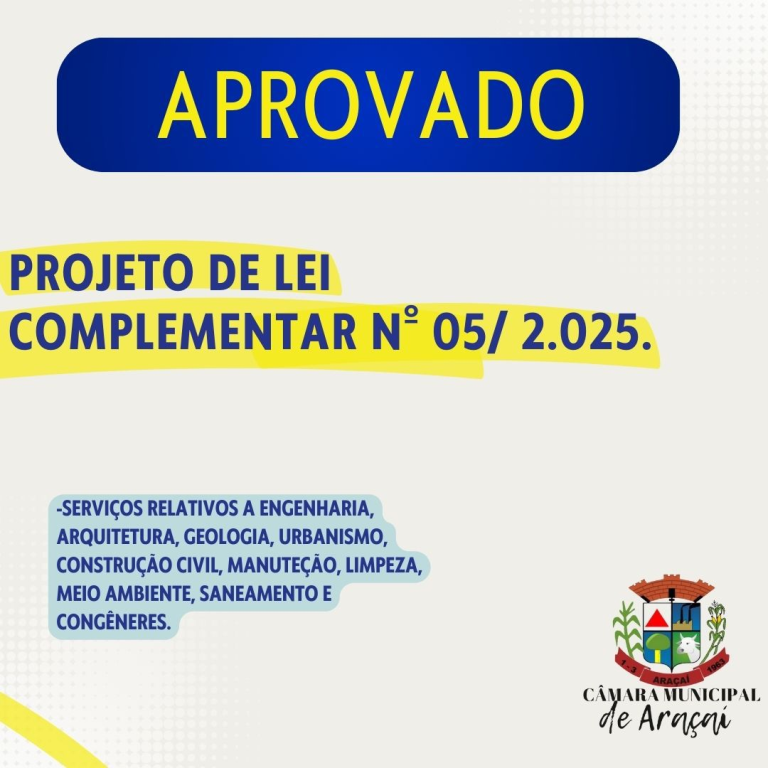 PROJETO DE LEI APROVADO